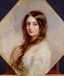 A Study - a young girl in a white dress